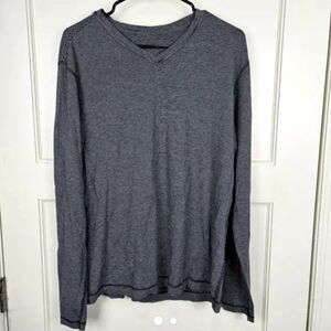 Lululemon Gray Micro Striped Long Sleeve Top  Unisex Medium/ Oversized Small